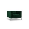 Fauteuil velours Karoo Vert Bouteille Pieds Métal Noir BOUTICA DESIGN MIC_ARM_51_F2_KAROO4