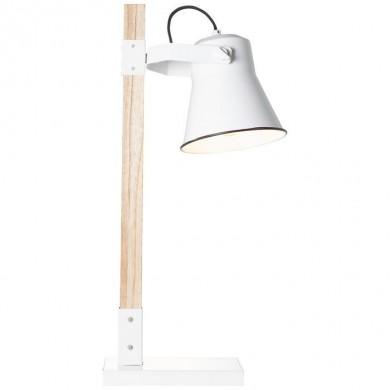 Lampe Scandinave PLOW 1x10W E27 Blanc-Bois BRI_82149_05 82149/05 Lampe Scandinave PLOW 1x10W E27 Blanc-Bois BRILLIANT 82149/05