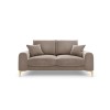 Canapé velours Larnite Cappuccino Pieds Métal Doré 2 Places BOUTICA DESIGN MIC_2S_51_B1_LARNITE1