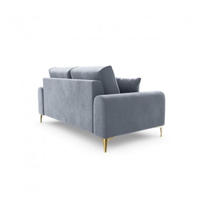 Canapé velours Larnite Bleu Clair Pieds Métal Doré 2 Places BOUTICA DESIGN MIC_2S_51_B1_LARNITE7