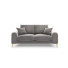 Canapé velours Larnite Gris Clair Pieds Métal Doré 2 Places BOUTICA DESIGN MIC_2S_51_B1_LARNITE10