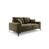 Canapé velours Larnite Vert Pieds Métal Chromé Noir 2 Places BOUTICA DESIGN MIC_2S_51_B2_LARNITE4