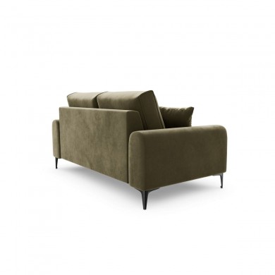 Canapé velours Larnite Vert Pieds Métal Chromé Noir 2 Places BOUTICA DESIGN MIC_2S_51_B2_LARNITE4