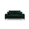 Canapé velours Larnite Vert Bouteille Pieds Métal Chromé Noir 2 Places BOUTICA DESIGN MIC_2S_51_B2_LARNITE5