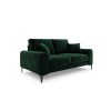 Canapé velours Larnite Vert Bouteille Pieds Métal Chromé Noir 2 Places BOUTICA DESIGN MIC_2S_51_B2_LARNITE5