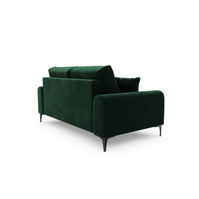 Canapé velours Larnite Vert Bouteille Pieds Métal Chromé Noir 2 Places BOUTICA DESIGN MIC_2S_51_B2_LARNITE5