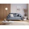 Canapé velours Larnite Bleu Clair Pieds Métal Chromé Noir 2 Places BOUTICA DESIGN MIC_2S_51_B2_LARNITE7