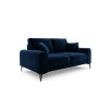 Canapé velours Larnite Bleu Roi Pieds Métal Chromé Noir 2 Places BOUTICA DESIGN MIC_2S_51_B2_LARNITE8