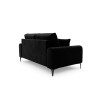 Canapé velours Larnite Noir Pieds Métal Chromé Noir 2 Places BOUTICA DESIGN MIC_2S_51_B2_LARNITE12