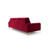 Canapé velours Larnite Rouge Pieds Métal Doré 3 Places BOUTICA DESIGN MIC_3S_51_B1_LARNITE2