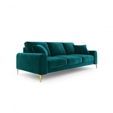 Canapé velours Larnite Turquoise Pieds Métal Doré 3 Places BOUTICA DESIGN MIC_3S_51_B1_LARNITE6