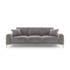 Canapé velours Larnite Gris Clair Pieds Métal Doré 3 Places BOUTICA DESIGN MIC_3S_51_B1_LARNITE10