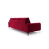 Canapé velours Larnite Rouge Pieds Métal Chromé Noir 3 Places BOUTICA DESIGN MIC_3S_51_B2_LARNITE2