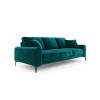 Canapé velours Larnite Turquoise Pieds Métal Chromé Noir 3 Places BOUTICA DESIGN MIC_3S_51_B2_LARNITE6