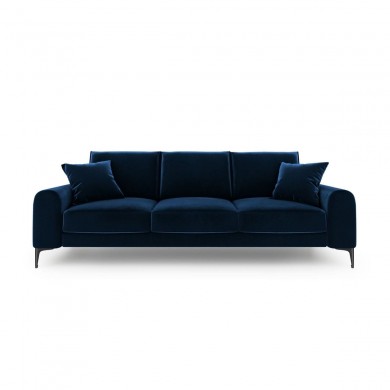 Canapé velours Larnite Bleu Roi Pieds Métal Chromé Noir 3 Places BOUTICA DESIGN MIC_3S_51_B2_LARNITE8