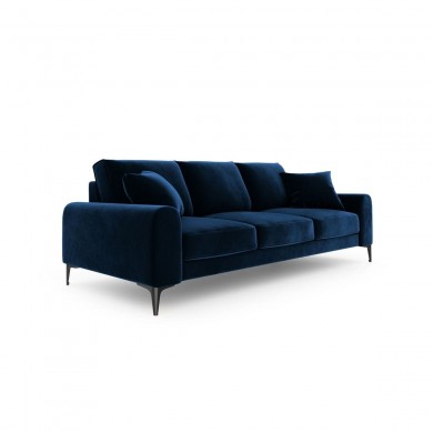 Canapé velours Larnite Bleu Roi Pieds Métal Chromé Noir 3 Places BOUTICA DESIGN MIC_3S_51_B2_LARNITE8