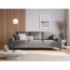 Canapé velours Larnite Gris Clair Pieds Métal Chromé Noir 3 Places BOUTICA DESIGN MIC_3S_51_B2_LARNITE10