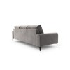 Canapé velours Larnite Gris Clair Pieds Métal Chromé Noir 3 Places BOUTICA DESIGN MIC_3S_51_B2_LARNITE10