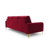 Canapé velours Larnite Rouge Pieds Métal Doré 4 Places BOUTICA DESIGN MIC_4S_51_B1_LARNITE2