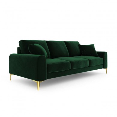 Canapé velours Larnite Vert Bouteille Pieds Métal Doré 4 Places BOUTICA DESIGN MIC_4S_51_B1_LARNITE5