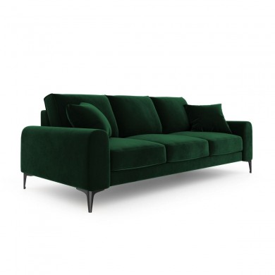 Canapé velours Larnite Vert Bouteille Pieds Métal Chromé Noir 4 Places BOUTICA DESIGN MIC_4S_51_B2_LARNITE5