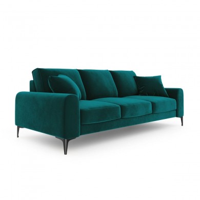 Canapé velours Larnite Turquoise Pieds Métal Chromé Noir 4 Places BOUTICA DESIGN MIC_4S_51_B2_LARNITE6