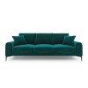 Canapé velours Larnite Turquoise Pieds Métal Chromé Noir 4 Places BOUTICA DESIGN MIC_4S_51_B2_LARNITE6