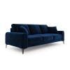 Canapé velours Larnite Bleu Roi Pieds Métal Chromé Noir 4 Places BOUTICA DESIGN MIC_4S_51_B2_LARNITE8