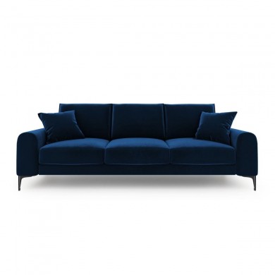 Canapé velours Larnite Bleu Roi Pieds Métal Chromé Noir 4 Places BOUTICA DESIGN MIC_4S_51_B2_LARNITE8