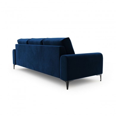 Canapé velours Larnite Bleu Roi Pieds Métal Chromé Noir 4 Places BOUTICA DESIGN MIC_4S_51_B2_LARNITE8