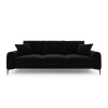 Canapé velours Larnite Noir Pieds Métal Chromé Noir 4 Places BOUTICA DESIGN MIC_4S_51_B2_LARNITE12