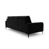 Canapé velours Larnite Noir Pieds Métal Chromé Noir 4 Places BOUTICA DESIGN MIC_4S_51_B2_LARNITE12