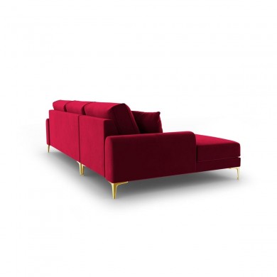 Canapé d'angle gauche Larnite Rouge Pieds Métal Doré BOUTICA DESIGN MIC_LC_51_B1_LARNITE2