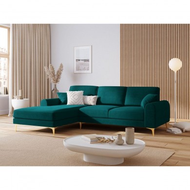 Canapé d'angle gauche Larnite Turquoise Pieds Métal Doré BOUTICA DESIGN MIC_LC_51_B1_LARNITE6