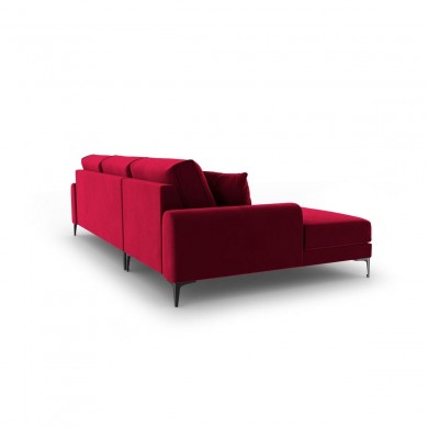 Canapé d'angle gauche Larnite Rouge Pieds Métal Chromé Noir BOUTICA DESIGN MIC_LC_51_B2_LARNITE2