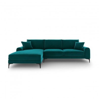 Canapé d'angle gauche Larnite Turquoise Pieds Métal Chromé Noir BOUTICA DESIGN MIC_LC_51_B2_LARNITE6
