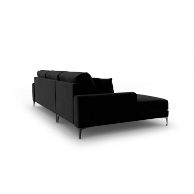Canapé d'angle gauche Larnite Noir Pieds Métal Chromé Noir BOUTICA DESIGN MIC_LC_51_B2_LARNITE12