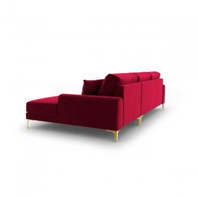 Canapé d'angle droit Larnite Rouge Pieds Métal Doré BOUTICA DESIGN MIC_RC_51_B1_LARNITE2