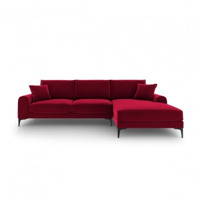 Canapé d'angle droit Larnite Rouge Pieds Métal Chromé Noir BOUTICA DESIGN MIC_RC_51_B2_LARNITE2