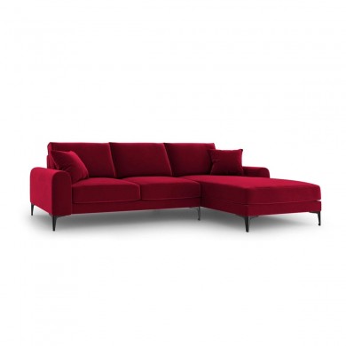 Canapé d'angle droit Larnite Rouge Pieds Métal Chromé Noir BOUTICA DESIGN MIC_RC_51_B2_LARNITE2