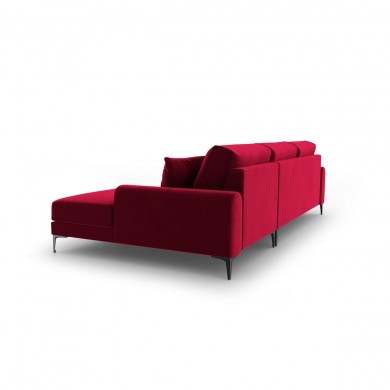 Canapé d'angle droit Larnite Rouge Pieds Métal Chromé Noir BOUTICA DESIGN MIC_RC_51_B2_LARNITE2