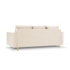 Canapé convertible avec coffre Leona Beige Pieds Métal Doré 3 Places BOUTICA DESIGN MIC_3S_2_A1_LEONA1