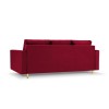 Canapé convertible avec coffre Leona Rouge Pieds Métal Doré 3 Places BOUTICA DESIGN MIC_3S_2_A1_LEONA3