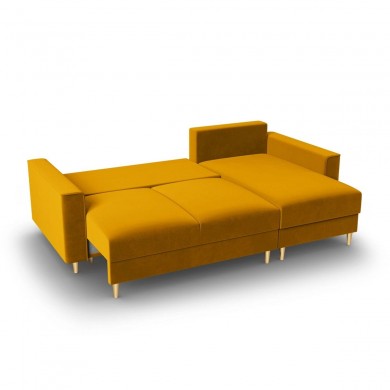 Canapé convertible avec coffre Leona Jaune Pieds Métal Doré 4 Places BOUTICA DESIGN MIC_CORF_2_A1_LEONA2