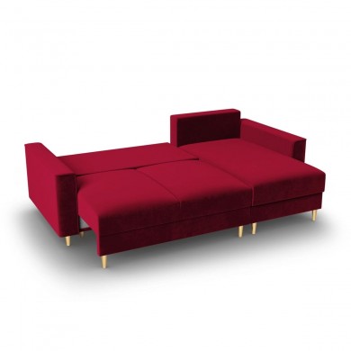 Canapé convertible avec coffre Leona Rouge Pieds Métal Doré 4 Places BOUTICA DESIGN MIC_CORF_2_A1_LEONA3