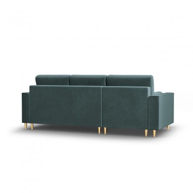 Canapé convertible avec coffre Leona Pétrole Pieds Métal Doré 4 Places BOUTICA DESIGN MIC_CORF_2_A1_LEONA9