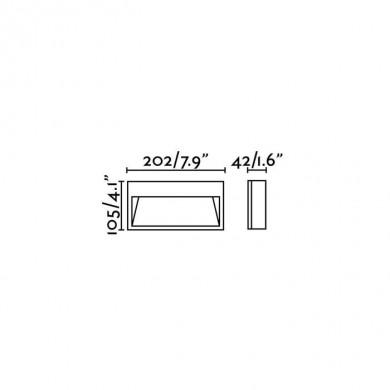 Applique Murale extérieure Path Gris Foncé SMD LED 9W FARO 70508