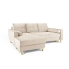 Canapé d'angle gauche convertible avec coffre Leona Beige Pieds Métal Doré BOUTICA DESIGN MIC_LC_2_A1_LEONA1