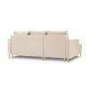 Canapé d'angle gauche convertible avec coffre Leona Beige Pieds Métal Doré BOUTICA DESIGN MIC_LC_2_A1_LEONA1