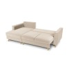 Canapé d'angle gauche convertible avec coffre Leona Beige Pieds Métal Doré BOUTICA DESIGN MIC_LC_2_A1_LEONA1